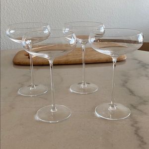 LSA INTERNATIONAL Wine / Coupe / Champagne / Cocktail Glass Saucers Set of 4